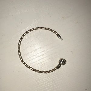 Pandora Leather Braided Charm Bracelet